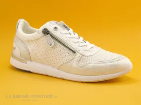 Achat chaussures Mustang Shoes Femme Basket, vente Mustang Shoes 1301-302-1 Blanc - Zip - Sneakers mode femme