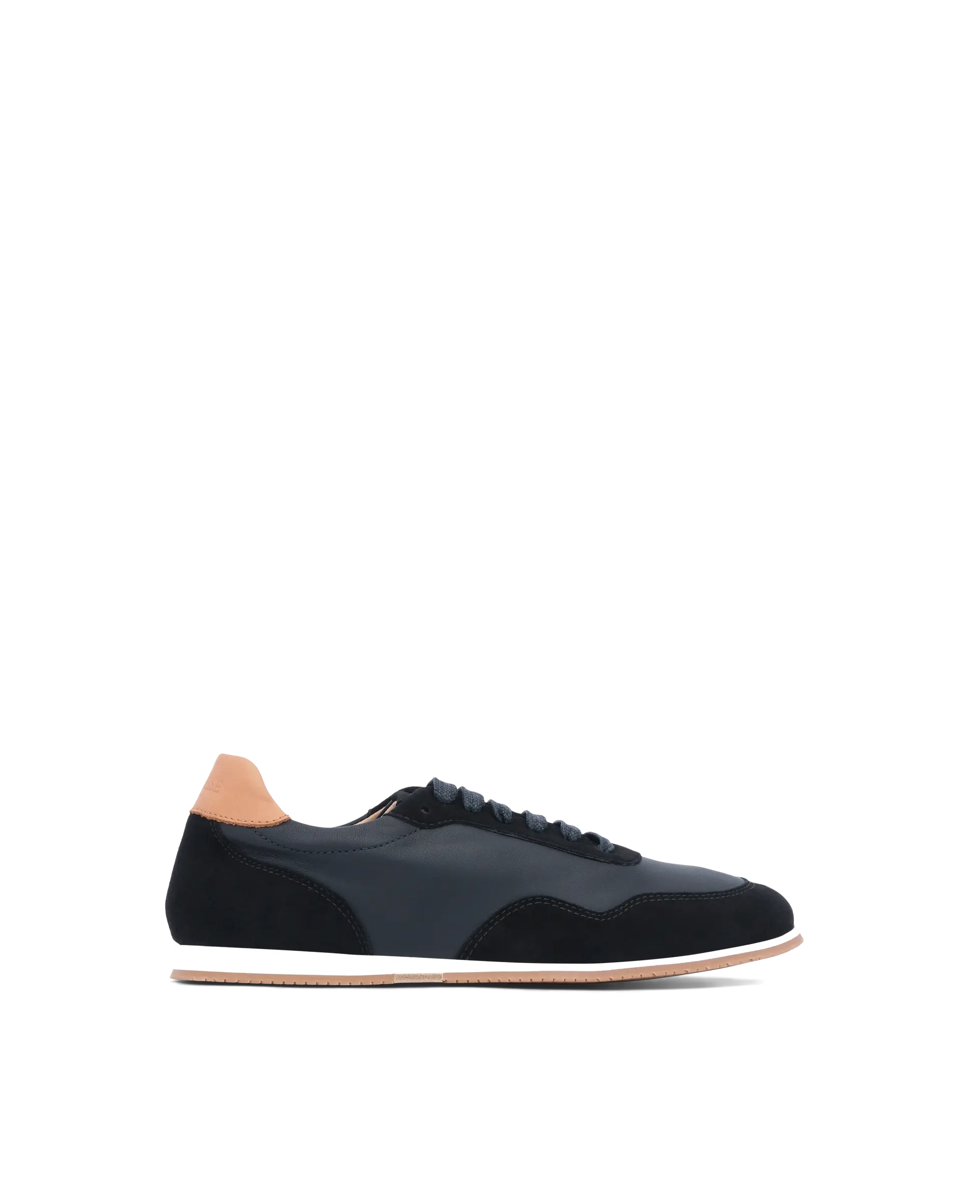 Sneakers En Cuir De Chèvre Doux Noir